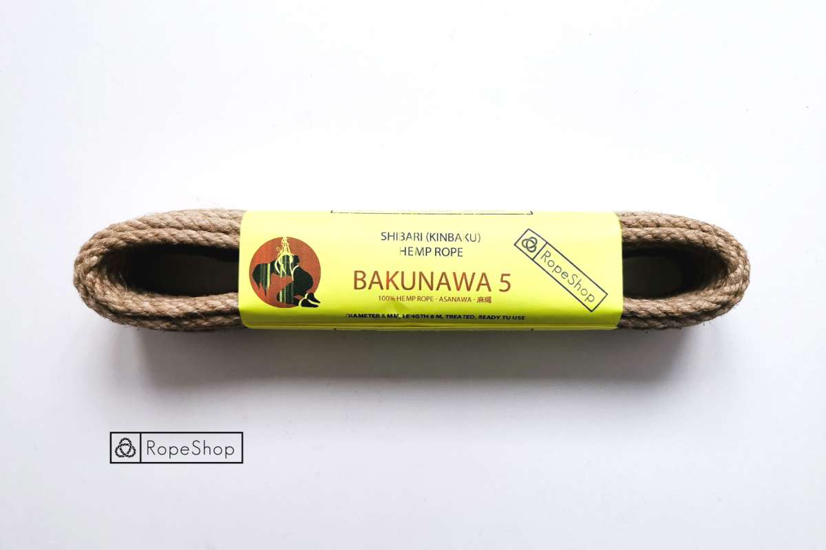 Веревка для шибари 5 мм. пеньковая Bakunawa (Spain)