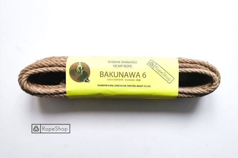 Веревка для шибари 6 мм. пеньковая Bakunawa (Spain)