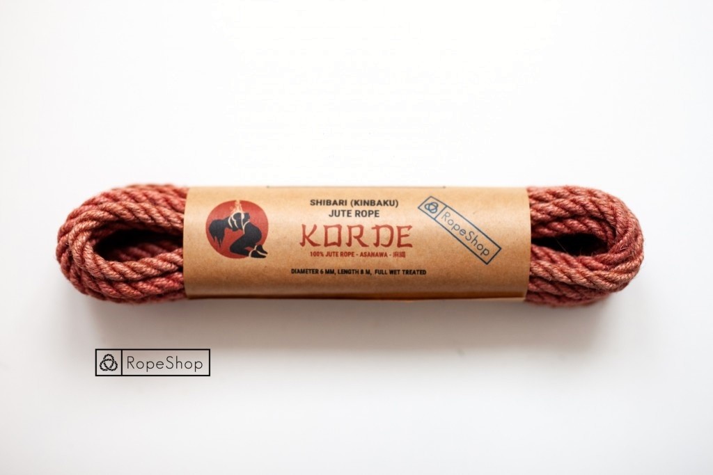 Веревка для шибари джутовая Korde (EU) обработанная, светло-розовая